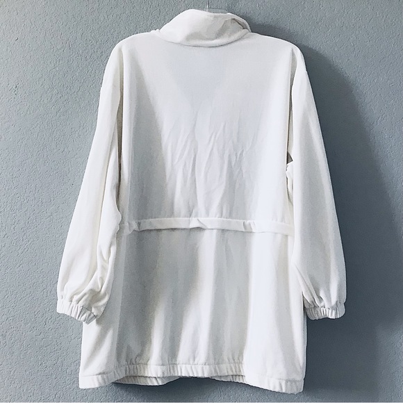 Winter White Long Velour Parka - Picture 3 of 13